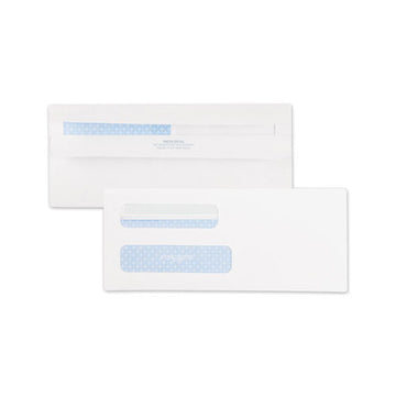 Quality Park™ Double Window Redi-seal Security-tinted Envelope, #9, Commercial Flap, Redi-seal Closure, 3.88 X 8.88, White, 500-box freeshipping - TVN Wholesale